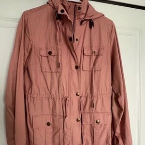 Market & Spruce Salmon Pink Cargo Jacket - Size M
